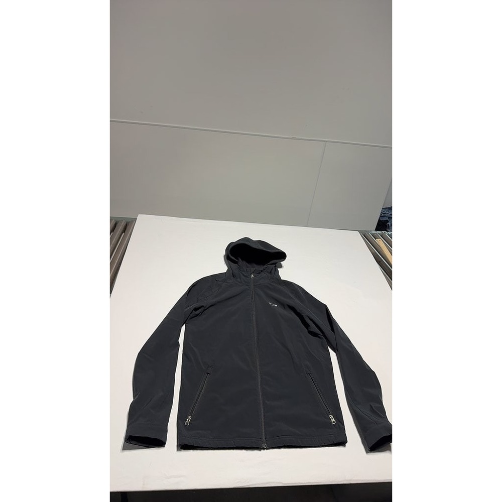 Oakley Mens Black Hooded Water Resistant Full Zip Fleece Lined Jacket Size M